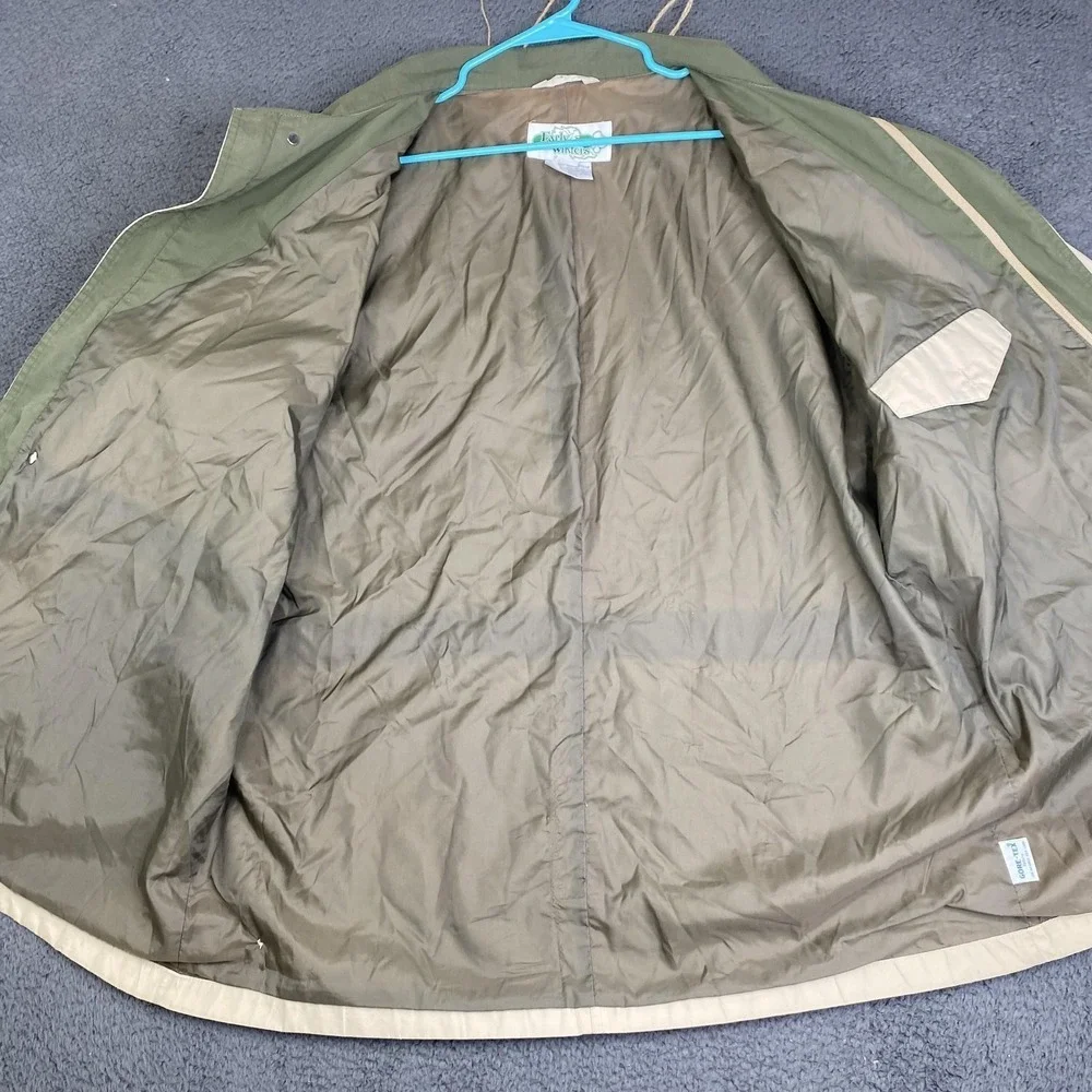 Vintage Early Winters Jacket Mens XL Khaki Gore-Tex Parka Field Coat Hiking 80s
